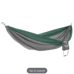 ENO SingleNest Hammock 9’4”x4’7” Grey Green NWT Lightweight Durable 400-lb
